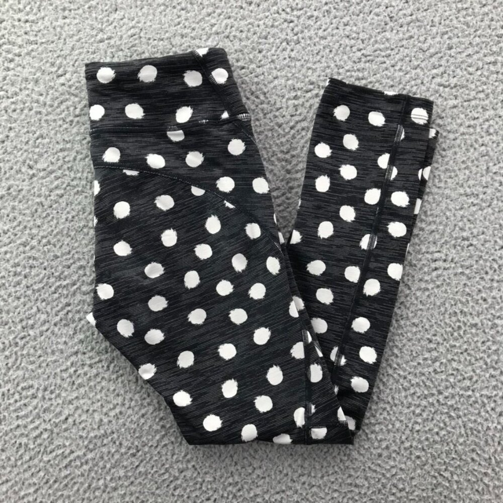 OUTDOOR VOICES Womens‎ XS TechSweat Polka Dot 3/4 Cropped Activewear Leggings